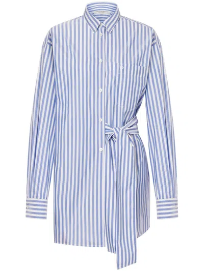 Philosophy Di Lorenzo Serafini Striped Shirt Dress In Blue