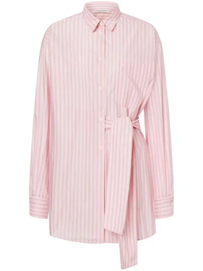 Philosophy Di Lorenzo Serafini Striped Shirt Dress In Pink