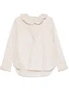 Philosophy Di Lorenzo Serafini Striped Shirt With Ruffles In Neutral