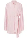 Philosophy Di Lorenzo Serafini Striped Short Chemiser Dress With Belt In Pink