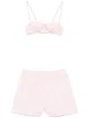 Philosophy Di Lorenzo Serafini Striped Shorts Set In Pink
