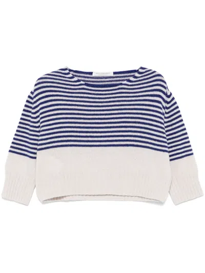 Philosophy Di Lorenzo Serafini Striped Sweater In Grey