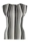 Philosophy Di Lorenzo Serafini Stretch Tulle Fabric With Striped Top