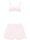 Philosophy Di Lorenzo Serafini Striped Shorts Set In Pink