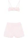 Philosophy Di Lorenzo Serafini Striped Top And Shorts Set In Pink