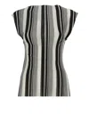 Philosophy Di Lorenzo Serafini Stretch Tulle Fabric With Striped Top In Ivory