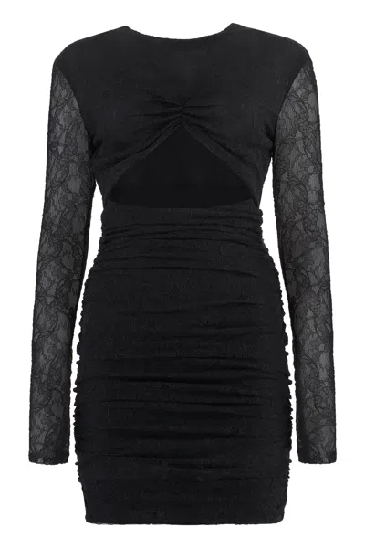 Philosophy Di Lorenzo Serafini Stylish Black Lace Mini Dress For Women