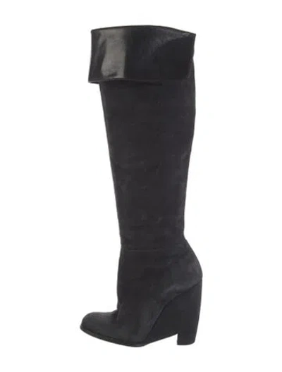 Pre-owned Philosophy Di Lorenzo Serafini Suede Boots In Black
