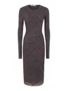 Philosophy Di Lorenzo Serafini Long-sleeve Midi Dress In Grey