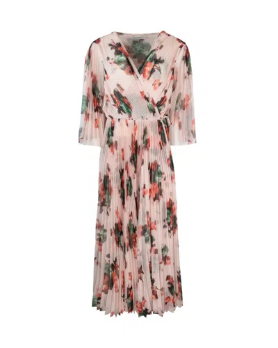 Philosophy Di Lorenzo Serafini Flowing Maxi Dress With Pleated Design In Pink