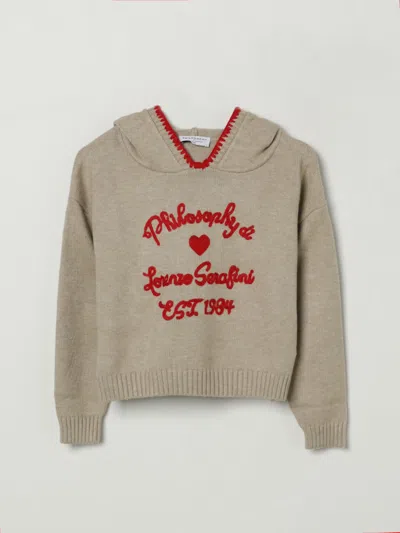 Philosophy Di Lorenzo Serafini Sweater  Kids Color Ecru In Brown