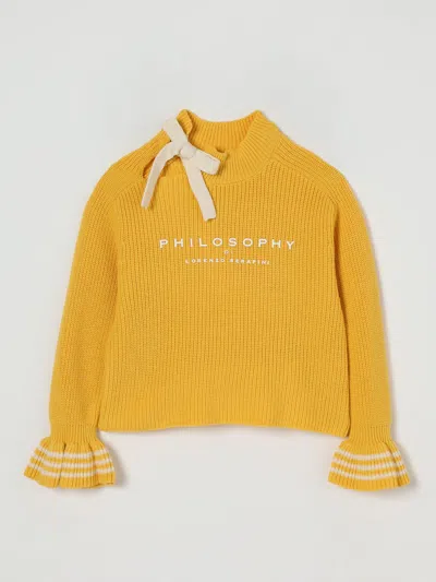 PHILOSOPHY DI LORENZO SERAFINI SWEATER PHILOSOPHY DI LORENZO SERAFINI KIDS COLOR YELLOW,H38971003