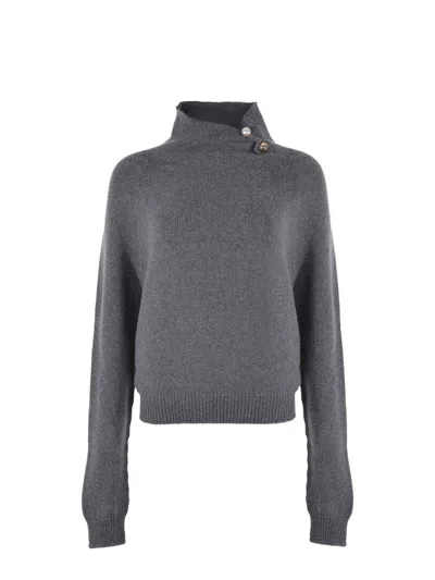 Philosophy Di Lorenzo Serafini Chic Mix Silk Cashmere Sweater In Grey
