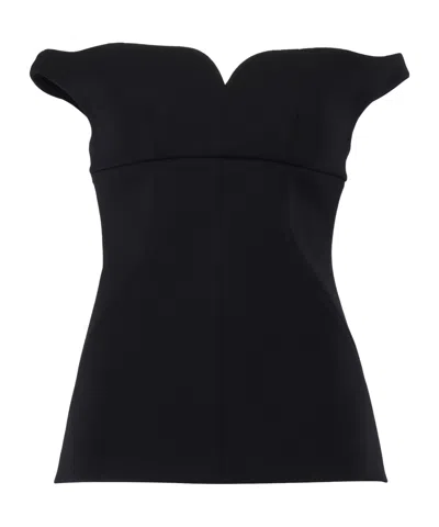 Philosophy Di Lorenzo Serafini Sweetheart Neck Blouse In Black