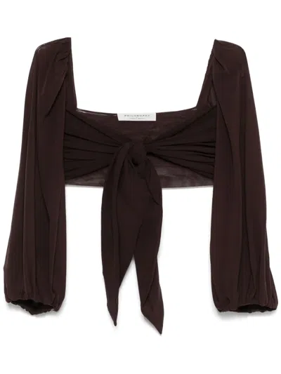 Philosophy Di Lorenzo Serafini Sweetheart-neck Top In Black
