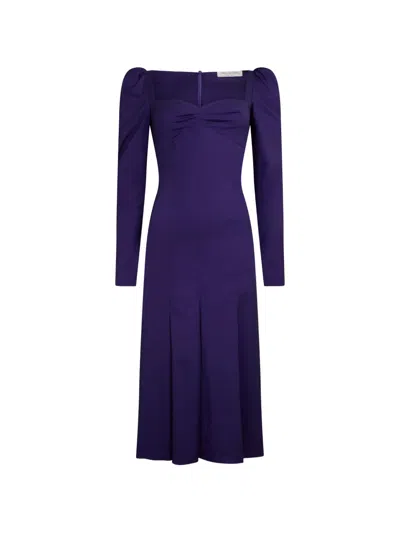 Philosophy Di Lorenzo Serafini Sweetheart-neck Midi Dress In Purple