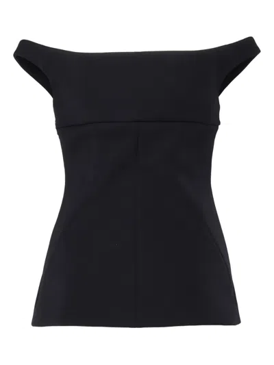 Philosophy Di Lorenzo Serafini Sweetheart-neckline Blouse In Black
