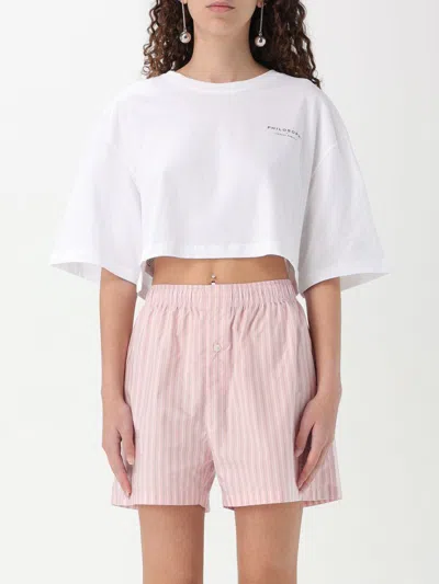 Philosophy Di Lorenzo Serafini Cropped White T-shirt