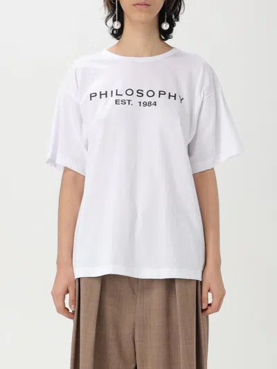 PHILOSOPHY DI LORENZO SERAFINI T-SHIRT PHILOSOPHY DI LORENZO SERAFINI WOMAN COLOR WHITE,G48212001