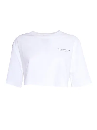 Philosophy Di Lorenzo Serafini Woman T-shirt White Size M Cotton