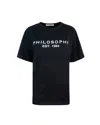 Philosophy Di Lorenzo Serafini T-shirt Nera Con Logo In Black