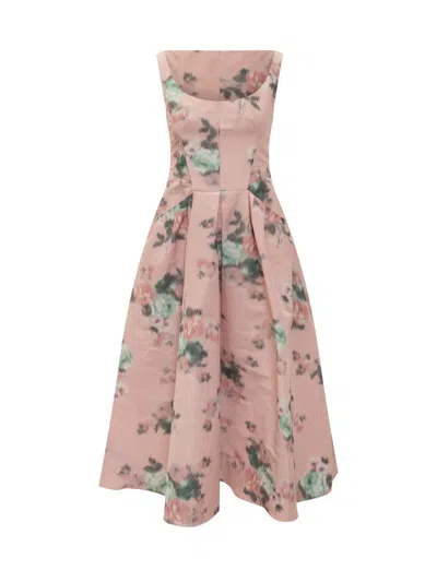 Philosophy Di Lorenzo Serafini Taffet Dress In Pink