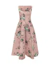Philosophy Di Lorenzo Serafini Pink Linen Midi Dress In Pink