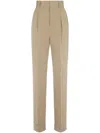 Philosophy Di Lorenzo Serafini Tailored Beige Trousers With High Waist In Brown