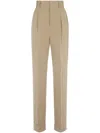 Philosophy Di Lorenzo Serafini Tailored Beige Trousers With High Waist In Neutral