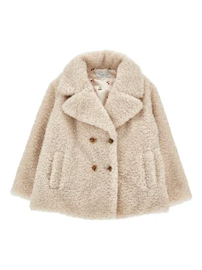 Philosophy Di Lorenzo Serafini Kids' Teddy Double-breasted Coat In Neutral