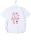 Philosophy Di Lorenzo Serafini Teen Logo-embroidered Ruffled Blouse In White