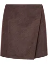 Philosophy Di Lorenzo Serafini Wrap Mini Skirt In Brown