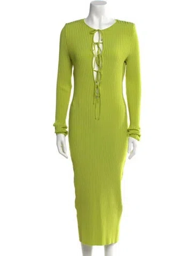 Pre-owned Philosophy Di Lorenzo Serafini Tie Neck Long Dress W/ Tags In Green