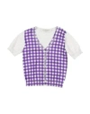 PHILOSOPHY DI LORENZO SERAFINI PHILOSOPHY DI LORENZO SERAFINI TODDLER GIRL CARDIGAN PURPLE SIZE 4 COTTON