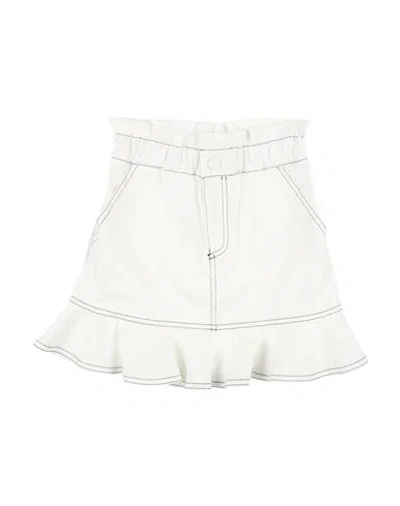 Philosophy Di Lorenzo Serafini Babies'  Toddler Girl Denim Skirt White Size 4 Cotton, Elastane