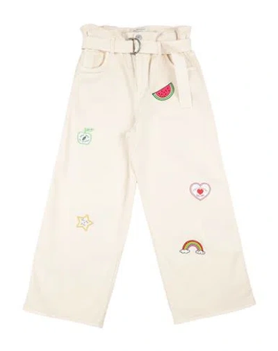 Philosophy Di Lorenzo Serafini Babies'  Toddler Girl Pants Ivory Size 4 Cotton, Elastane In White