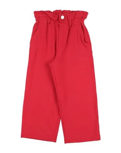 Philosophy Di Lorenzo Serafini Babies'  Toddler Girl Pants Red Size 4 Cotton, Elastane