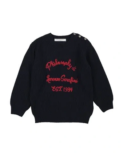 Philosophy Di Lorenzo Serafini Babies'  Toddler Girl Sweater Midnight Blue Size 4 Merino Wool, Viscose, Polya