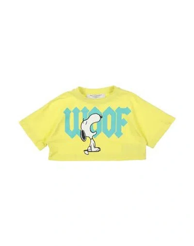 Philosophy Di Lorenzo Serafini Babies'  Toddler Girl T-shirt Lime Green Size 4 Cotton, Elastane