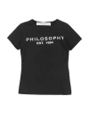 Philosophy Di Lorenzo Serafini Toddler Girl T-shirt Black Size 4 Cotton In Black