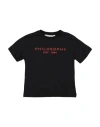Philosophy Di Lorenzo Serafini Toddler Girl T-shirt Black Size 4 Cotton, Elastane In Black