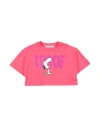 Philosophy Di Lorenzo Serafini Babies'  Toddler Girl T-shirt Fuchsia Size 4 Cotton, Elastane In Pink