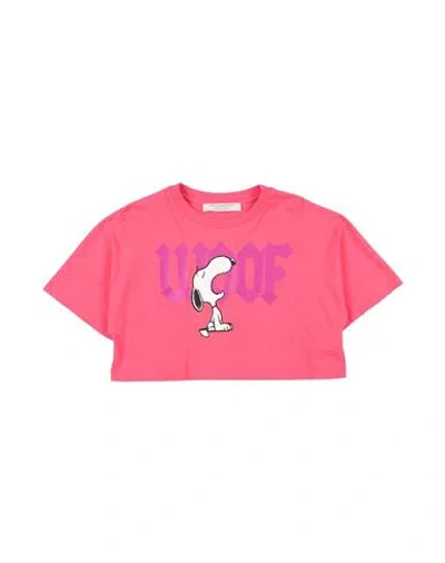 Philosophy Di Lorenzo Serafini Babies'  Toddler Girl T-shirt Fuchsia Size 4 Cotton, Elastane In Pink