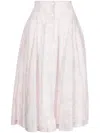 Philosophy Di Lorenzo Serafini Graphic-print Pleated Midi Skirt In Pink