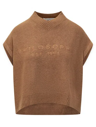 Philosophy Di Lorenzo Serafini Top In Beige