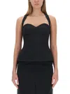 Philosophy Di Lorenzo Serafini Bustier Top With Sweetheart Neckline In Black