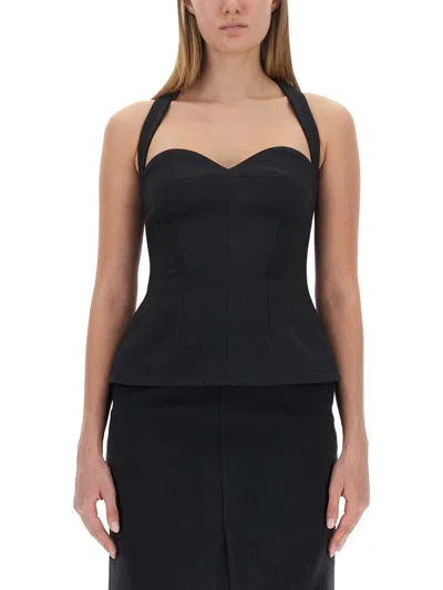 Philosophy Di Lorenzo Serafini Bustier Top With Sweetheart Neckline In Black