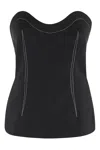 Philosophy Di Lorenzo Serafini Sweetheart Neckline Top In Fantasia Nero