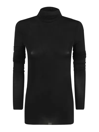 Philosophy Di Lorenzo Serafini Two-tone Ribbed Stretch Sweater In Dark Blue In Black