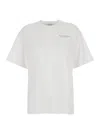 Philosophy Di Lorenzo Serafini White T-shirt With Maxi Logo Printed On The Back In Cotton Woman In White